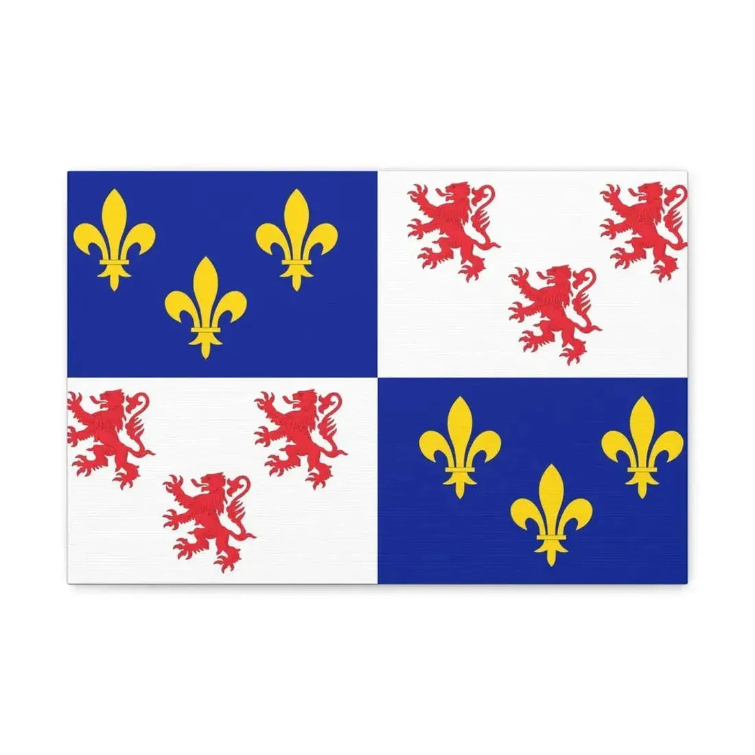 Flag of Picardy France - Canvas Wall Art 18″ x 12″ 1.25" - The Sticker Space