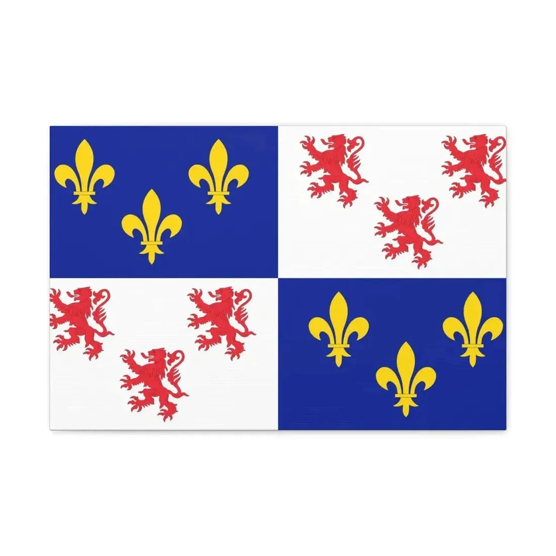 Flag of Picardy France - Canvas Wall Art 24″ x 16″ 1.25" - The Sticker Space