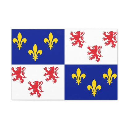 Flag of Picardy France - Canvas Wall Art 24″ x 16″ 1.25" - The Sticker Space