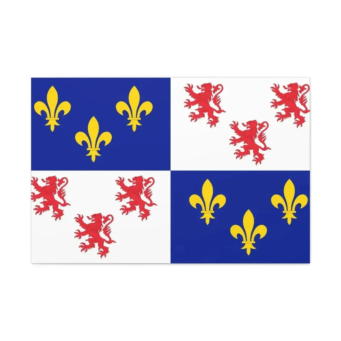 Flag of Picardy France - Canvas Wall Art 36" x 24" 1.25" - The Sticker Space