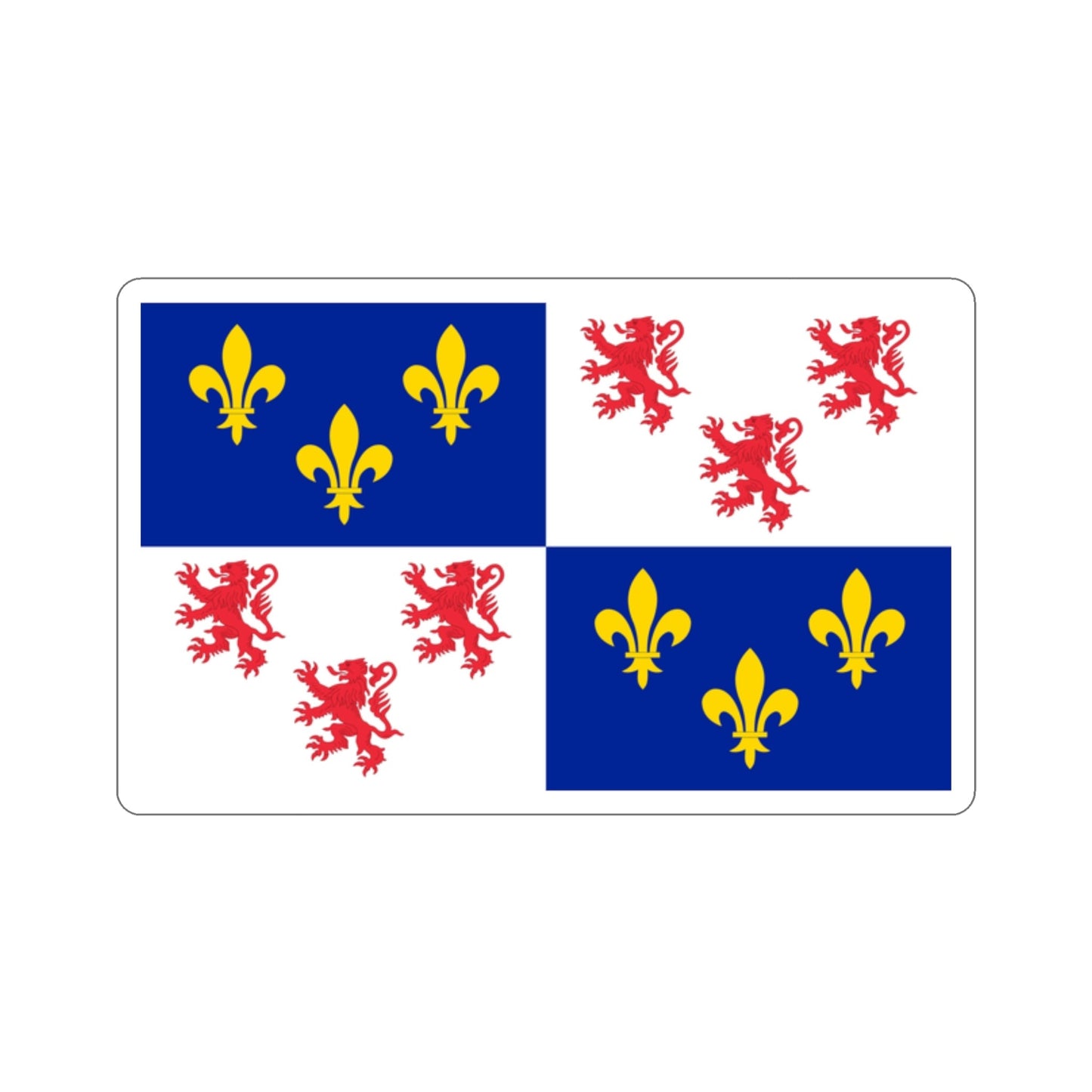 Flag of Picardy France STICKER Vinyl Die-Cut Decal-2 Inch-The Sticker Space