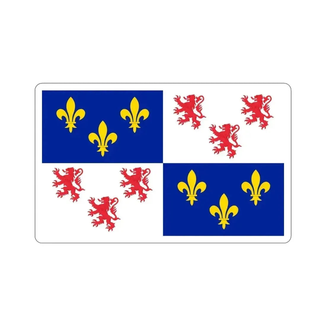 Flag of Picardy France STICKER Vinyl Die-Cut Decal 3 Inch - The Sticker Space