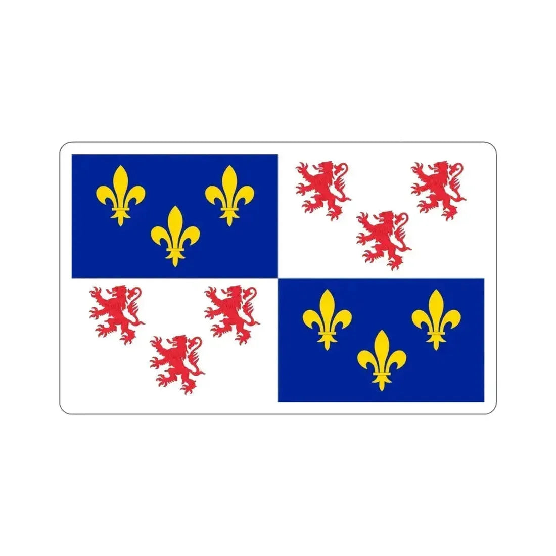 Flag of Picardy France STICKER Vinyl Die-Cut Decal 4 Inch - The Sticker Space