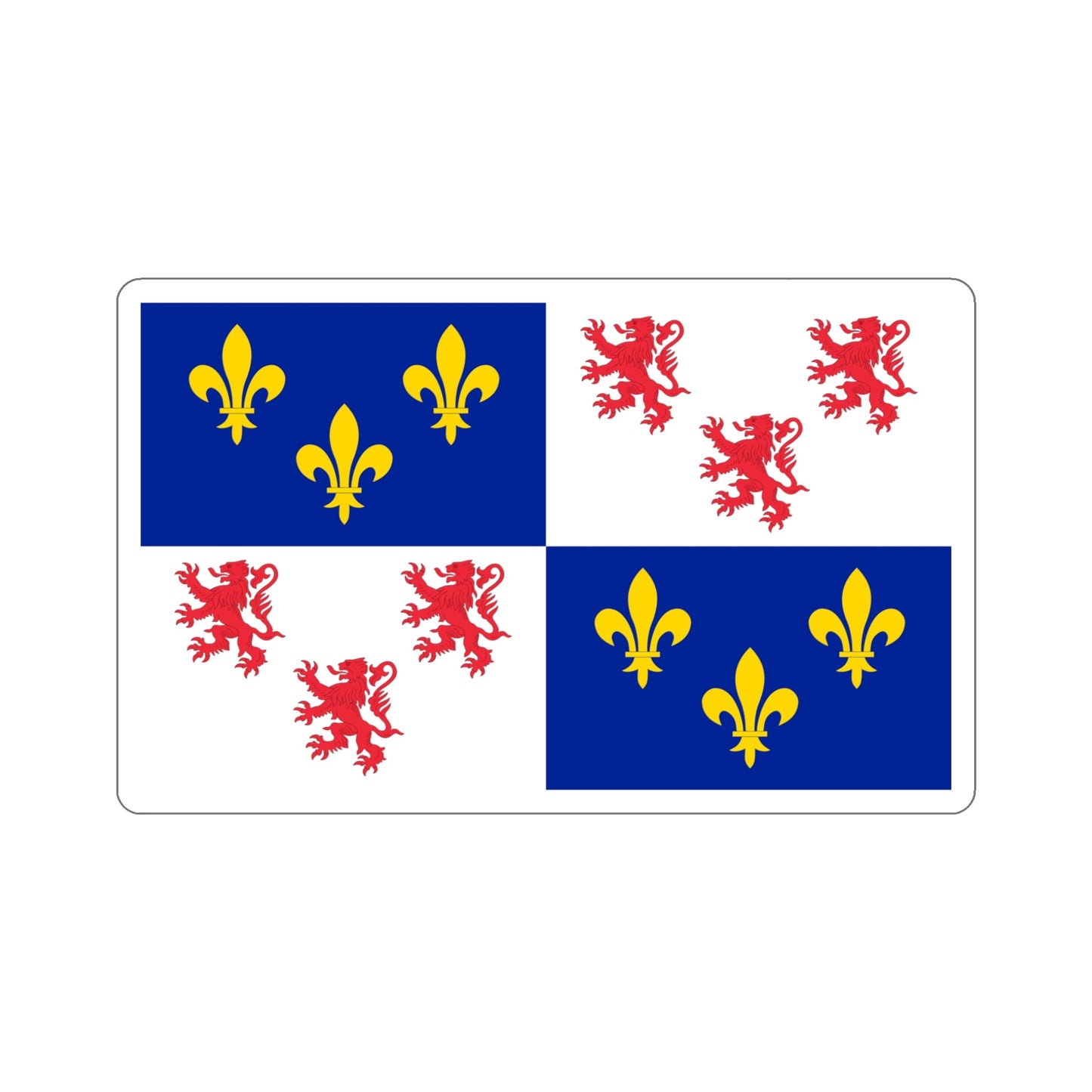 Flag of Picardy France STICKER Vinyl Die-Cut Decal-5 Inch-The Sticker Space