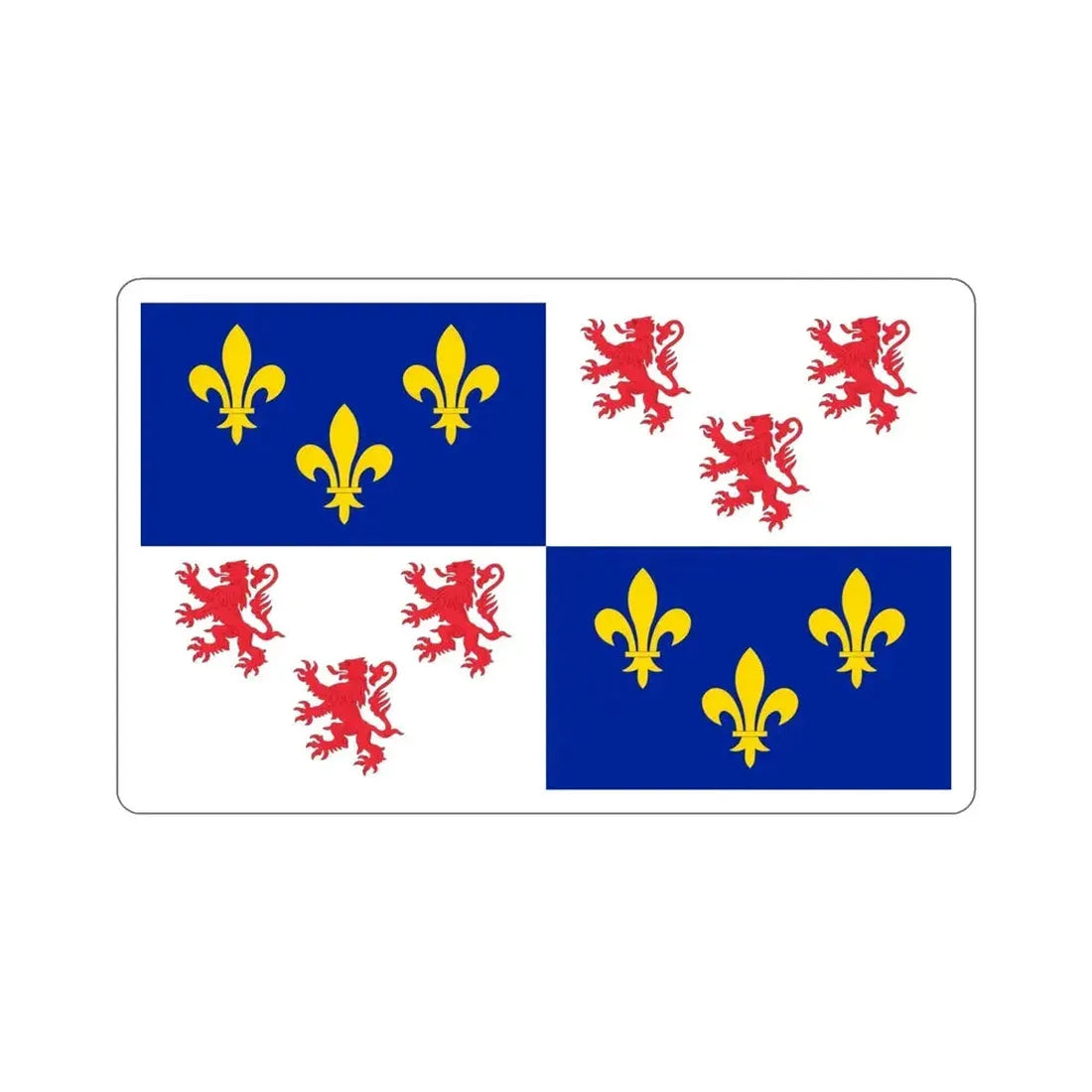 Flag of Picardy France STICKER Vinyl Die-Cut Decal - The Sticker Space