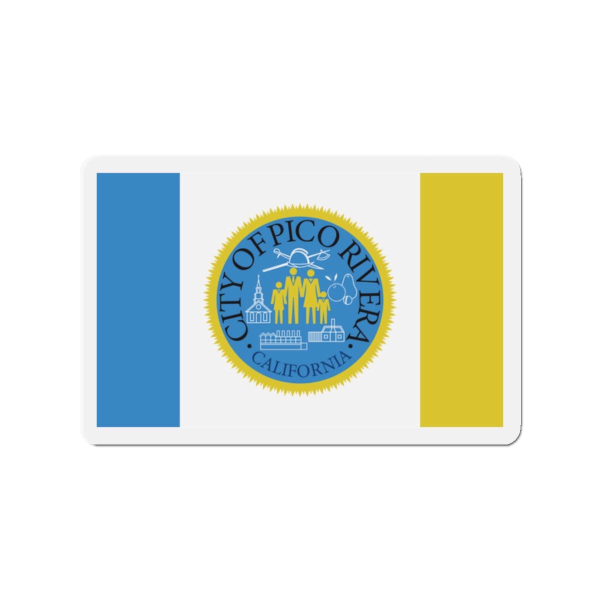 Flag of Pico Rivera California - Die-Cut Magnet-2" x 2"-The Sticker Space