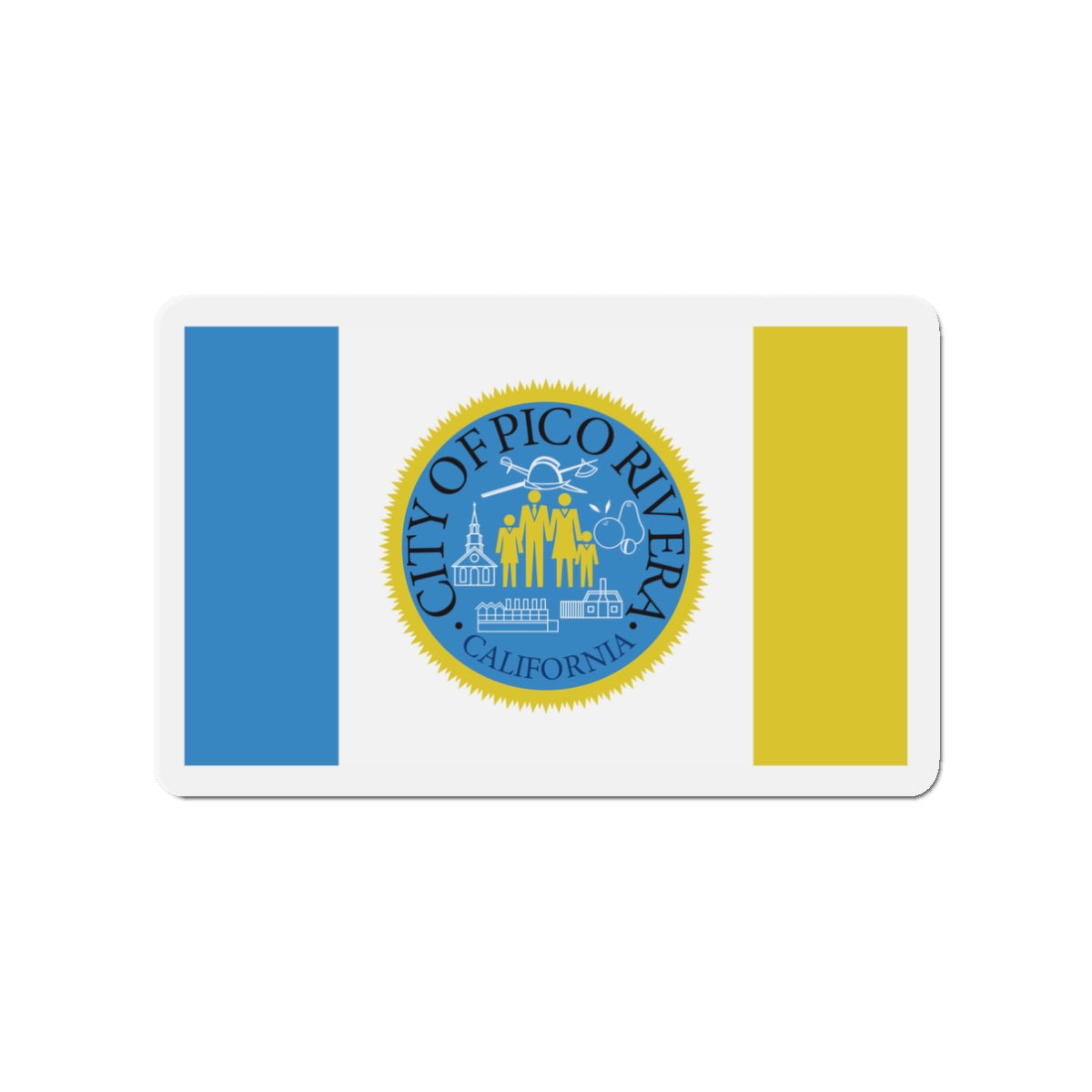 Flag of Pico Rivera California - Die-Cut Magnet-3" x 3"-The Sticker Space