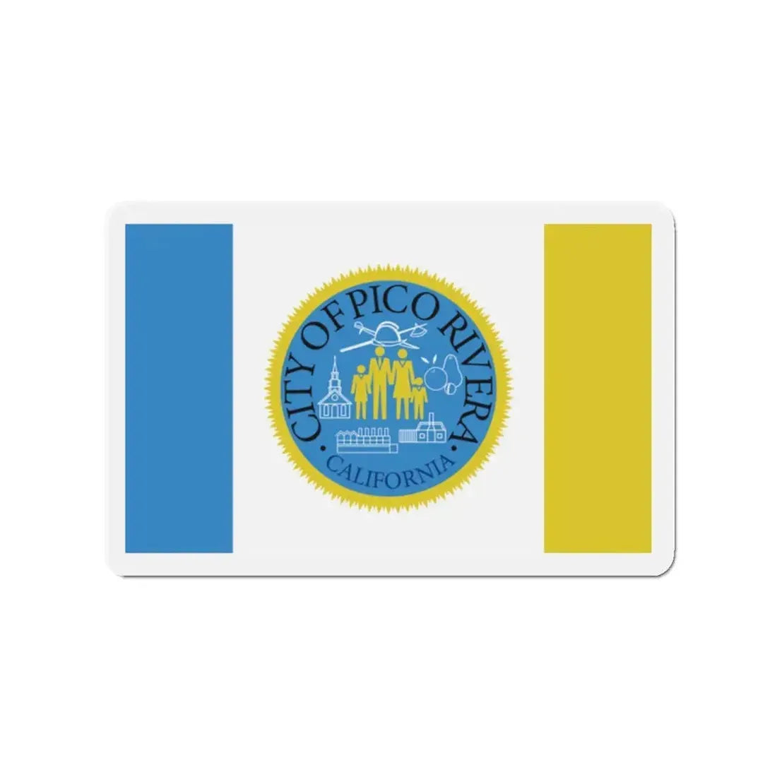 Flag of Pico Rivera California - Refrigerator Magnet 2 Inch - The Sticker Space