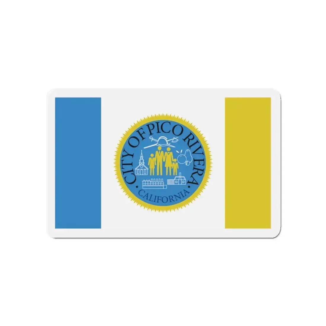 Flag of Pico Rivera California - Refrigerator Magnet 3 Inch - The Sticker Space