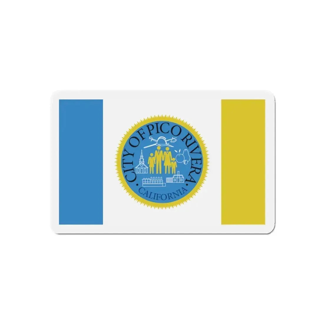 Flag of Pico Rivera California - Refrigerator Magnet 5 Inch - The Sticker Space