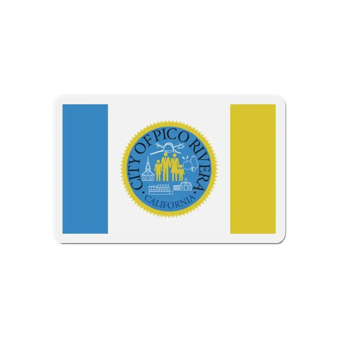 Flag of Pico Rivera California - Refrigerator Magnet 6 Inch - The Sticker Space