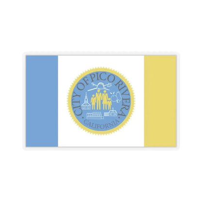 Flag of Pico Rivera, California - STICKER Vinyl Kiss-Cut Decal 3 Inch Transparent - The Sticker Space