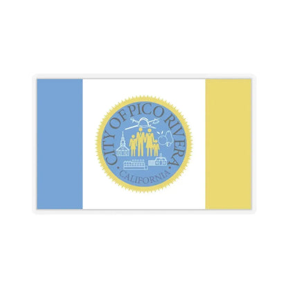 Flag of Pico Rivera, California - STICKER Vinyl Kiss-Cut Decal 4 Inch Transparent - The Sticker Space