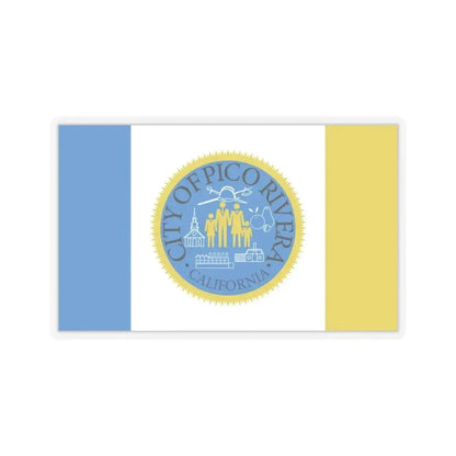 Flag of Pico Rivera, California - STICKER Vinyl Kiss-Cut Decal 6 Inch Transparent - The Sticker Space