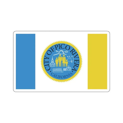 Flag of Pico Rivera, California - STICKER Vinyl Kiss-Cut Decal 6 Inch White - The Sticker Space