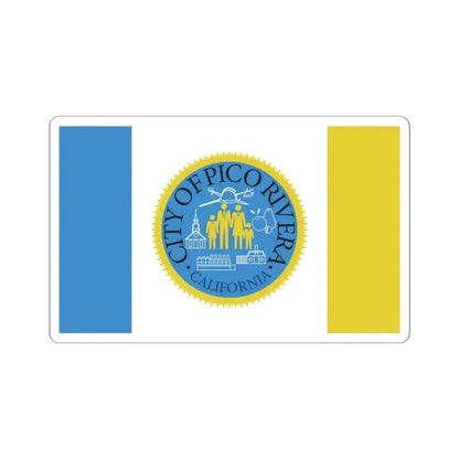 Flag of Pico Rivera California (United States) STICKER Vinyl Kiss-Cut Decal 4 Inch White - The Sticker Space