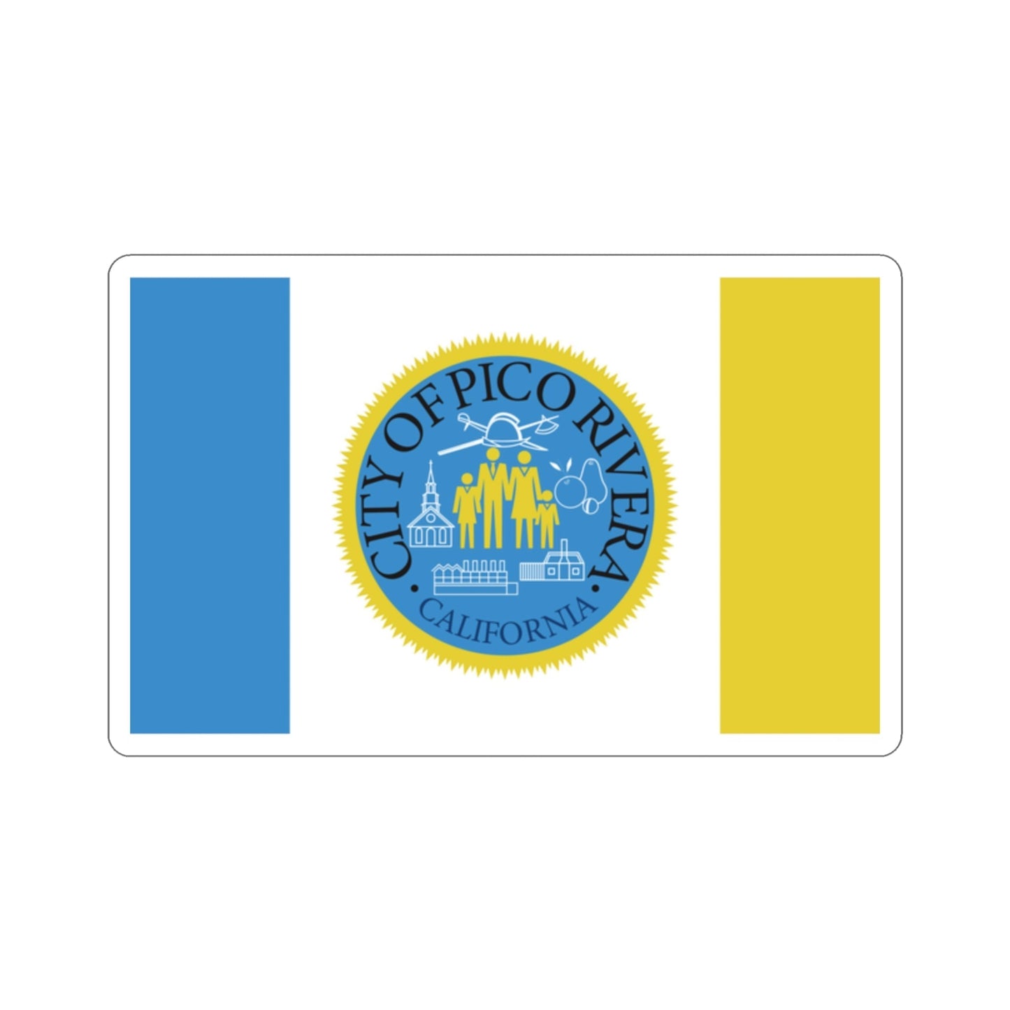 Flag of Pico Rivera California USA STICKER Vinyl Die-Cut Decal-2 Inch-The Sticker Space