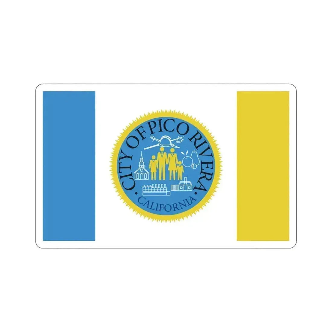 Flag of Pico Rivera California USA STICKER Vinyl Die-Cut Decal 4 Inch - The Sticker Space