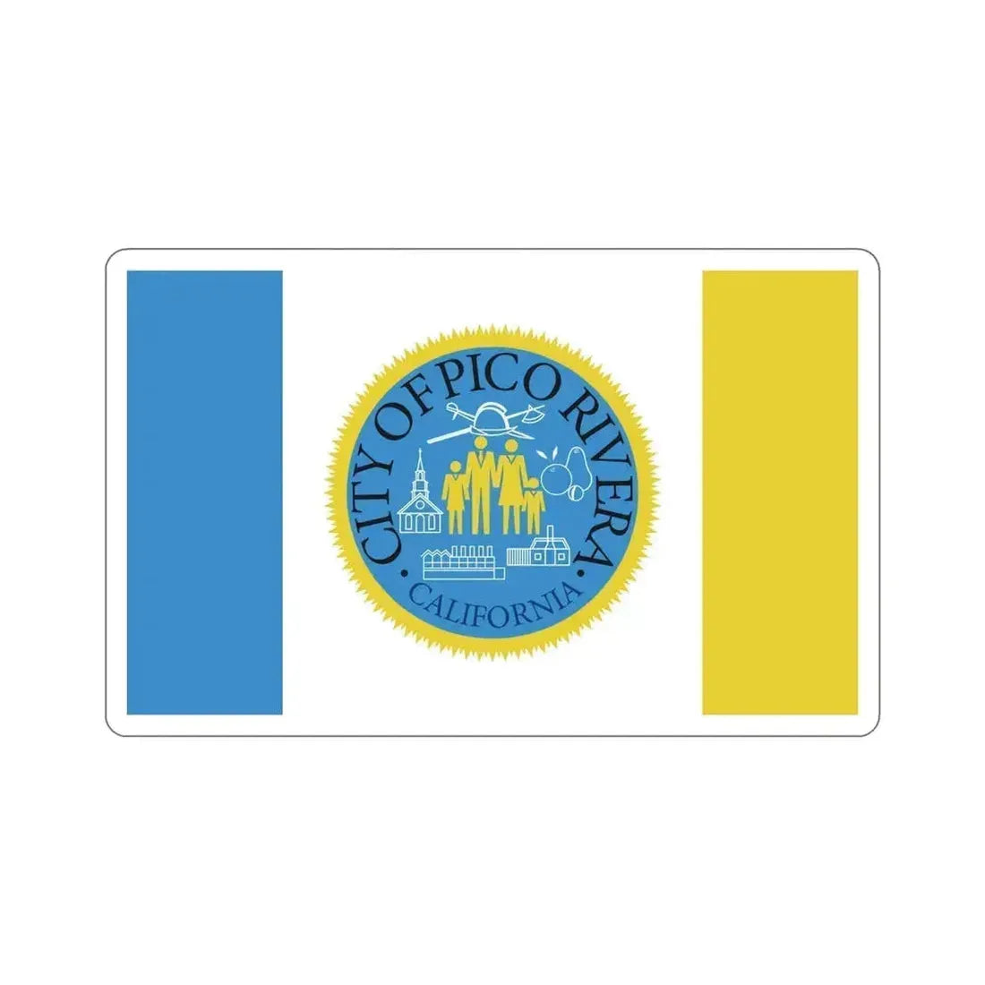Flag of Pico Rivera California USA STICKER Vinyl Die-Cut Decal 6 Inch - The Sticker Space