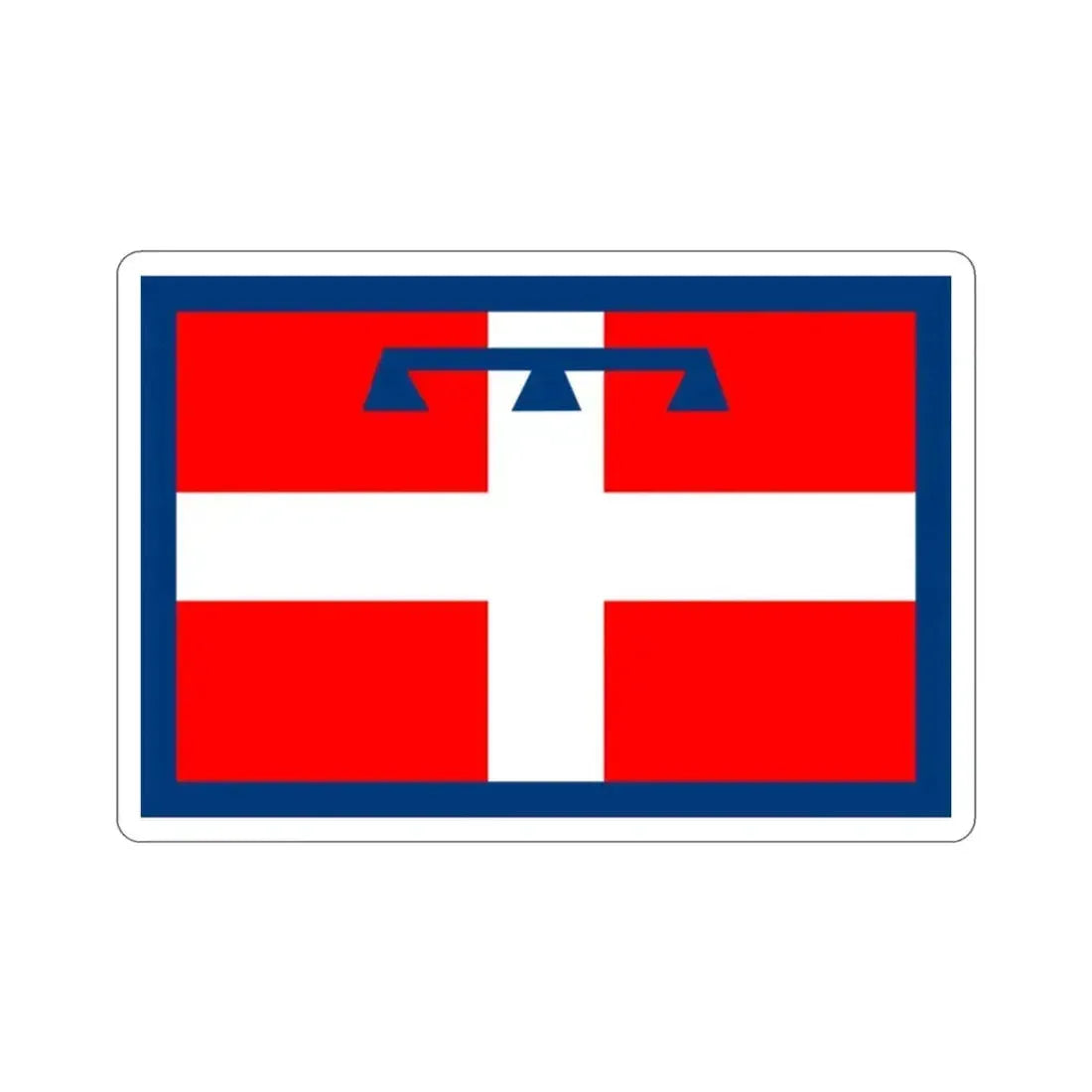 Flag of Piedmont Italy STICKER Vinyl Die-Cut Decal 2 Inch - The Sticker Space