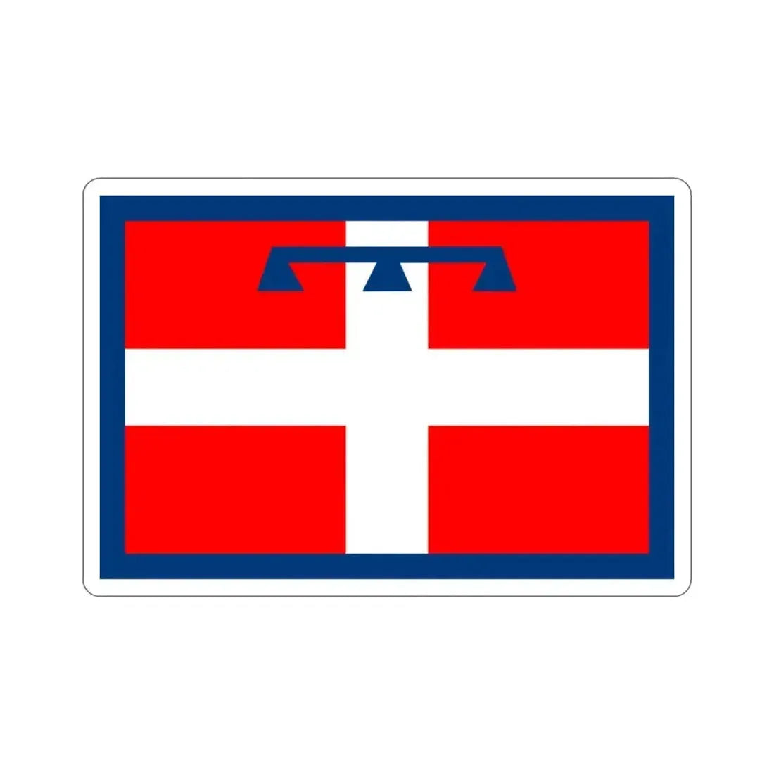 Flag of Piedmont Italy STICKER Vinyl Die-Cut Decal 3 Inch - The Sticker Space