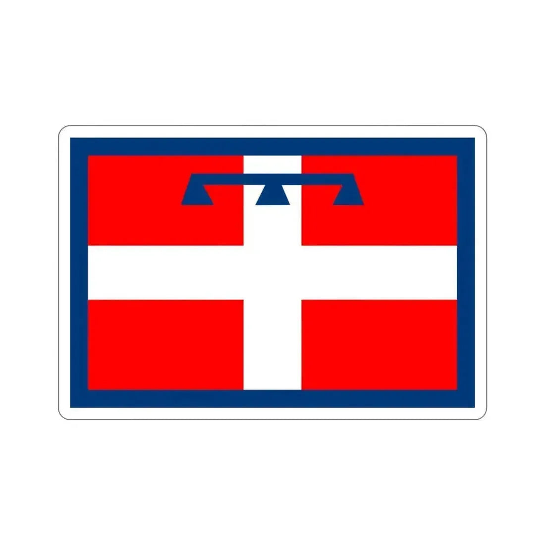 Flag of Piedmont Italy STICKER Vinyl Die-Cut Decal 4 Inch - The Sticker Space