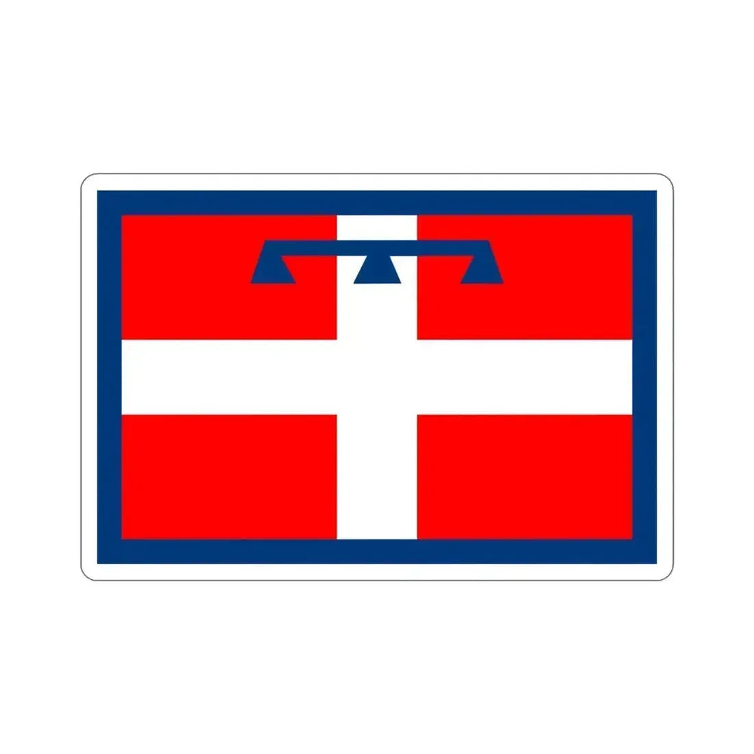 Flag of Piedmont Italy STICKER Vinyl Die-Cut Decal 5 Inch - The Sticker Space