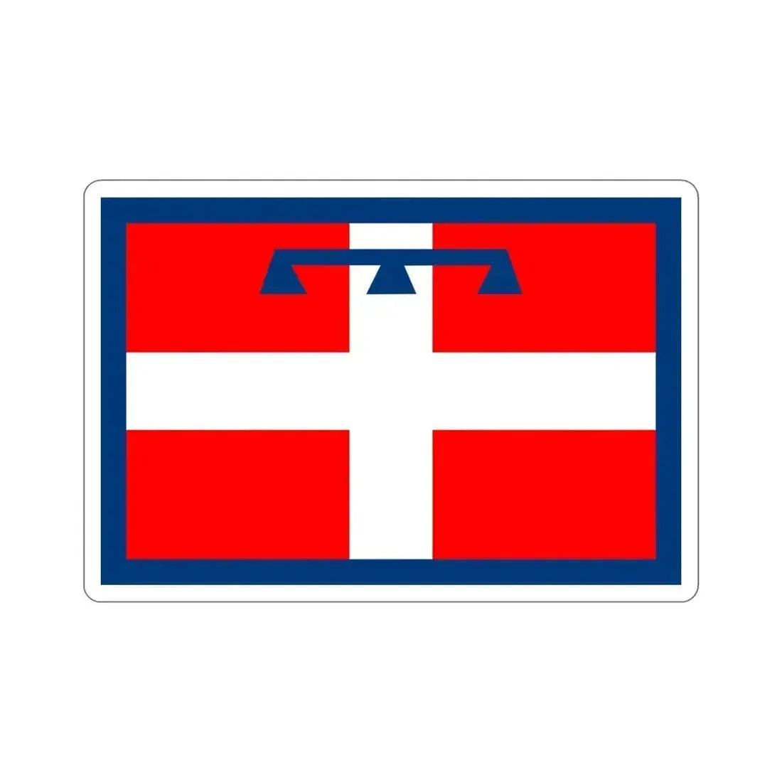 Flag of Piedmont Italy STICKER Vinyl Die-Cut Decal 6 Inch - The Sticker Space