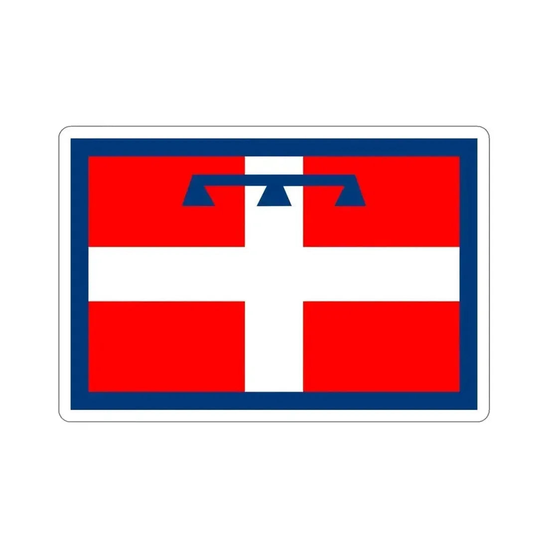 Flag of Piedmont Italy STICKER Vinyl Die-Cut Decal - The Sticker Space
