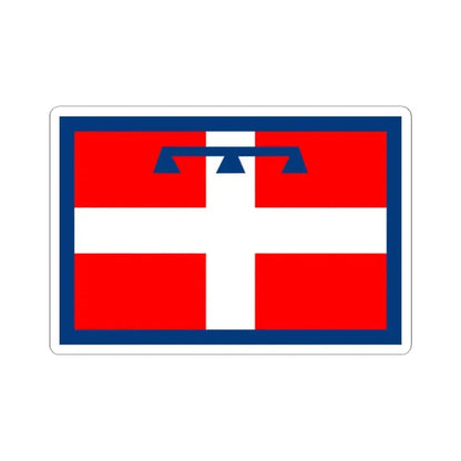 Flag of Piedmont Italy - STICKER Vinyl Kiss-Cut Decal 2 Inch White - The Sticker Space