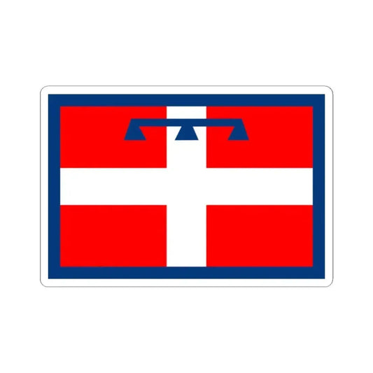 Flag of Piedmont Italy - STICKER Vinyl Kiss-Cut Decal 2 Inch White - The Sticker Space