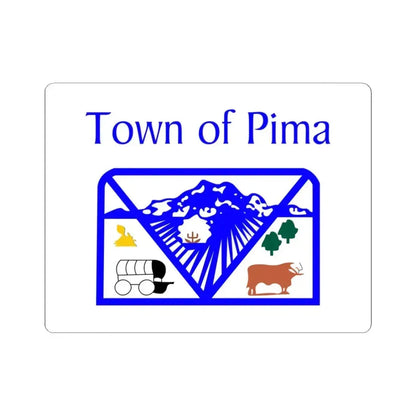 Flag of Pima Arizona (United States) STICKER Vinyl Kiss-Cut Decal 3 Inch White - The Sticker Space
