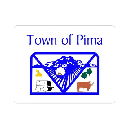 Flag of Pima Arizona (United States) STICKER Vinyl Kiss-Cut Decal 4 Inch White - The Sticker Space