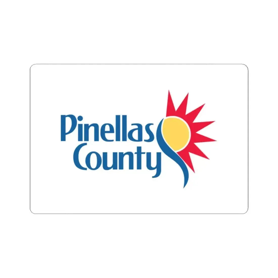 Flag of Pinellas County Florida (United States) STICKER Vinyl Kiss-Cut Decal 2 Inch White - The Sticker Space