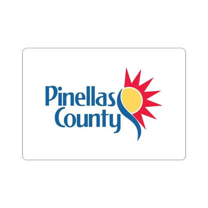 Flag of Pinellas County Florida (United States) STICKER Vinyl Kiss-Cut Decal 3 Inch White - The Sticker Space