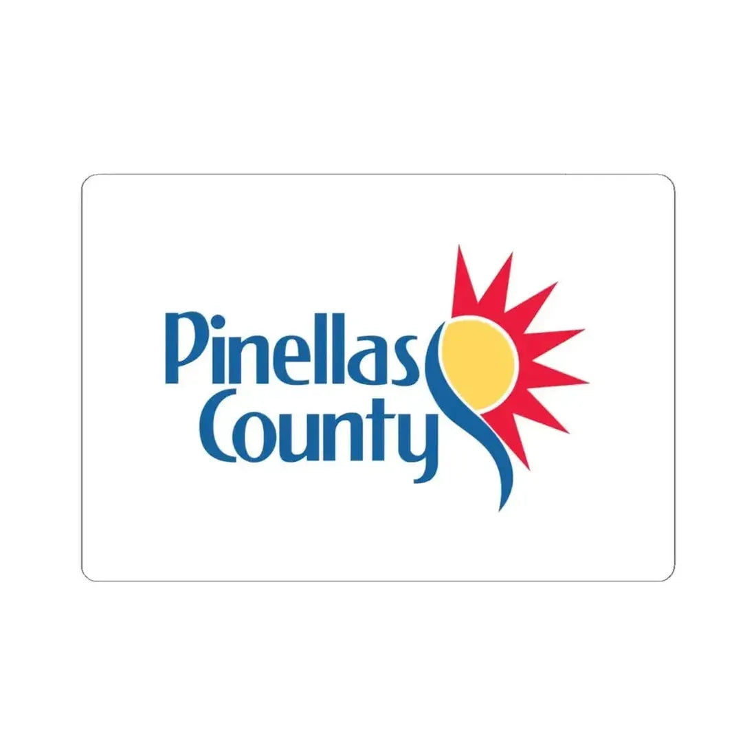 Flag of Pinellas County Florida (United States) STICKER Vinyl Kiss-Cut Decal 6 Inch White - The Sticker Space