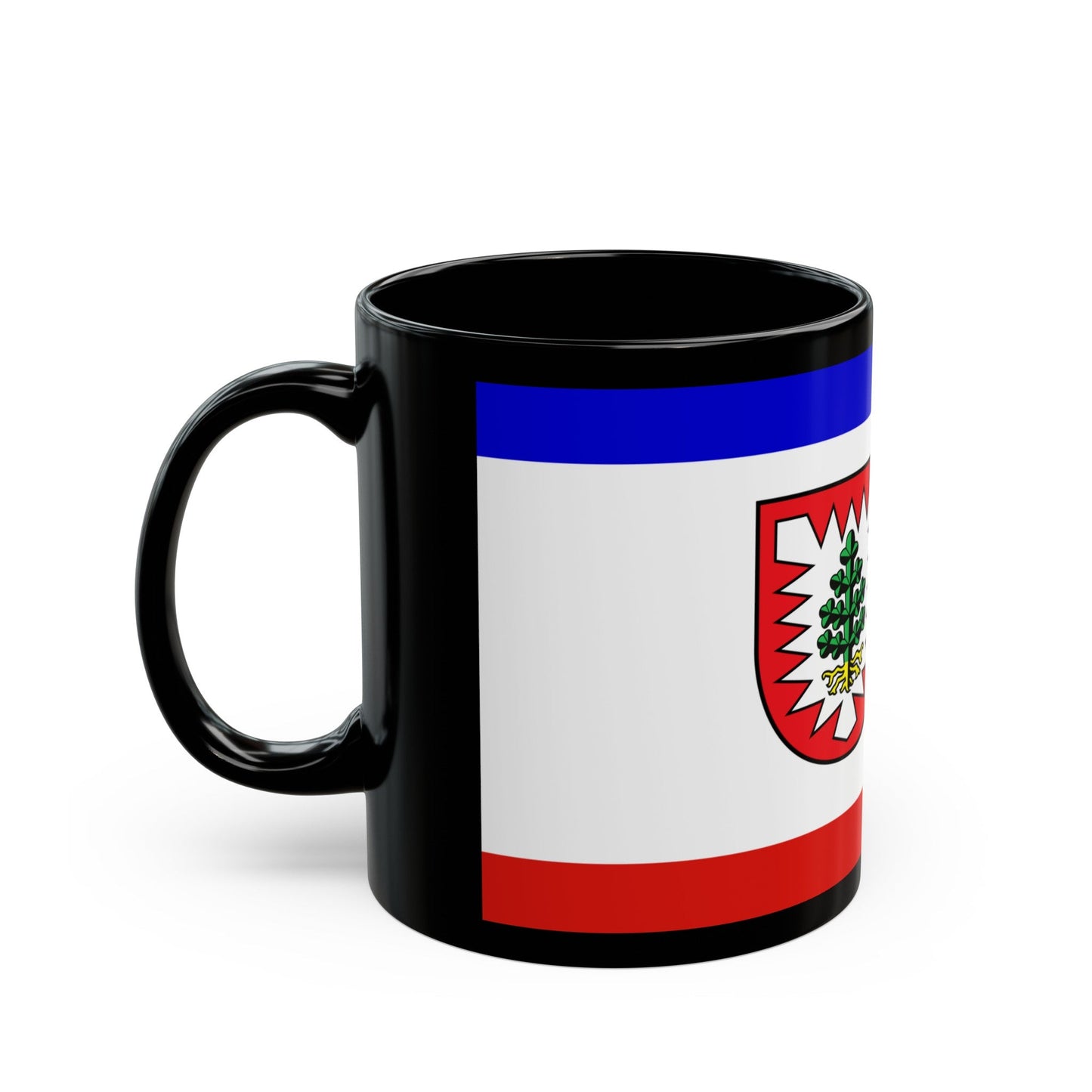 Flag of Pinneberg Germany - Black Coffee Mug-The Sticker Space