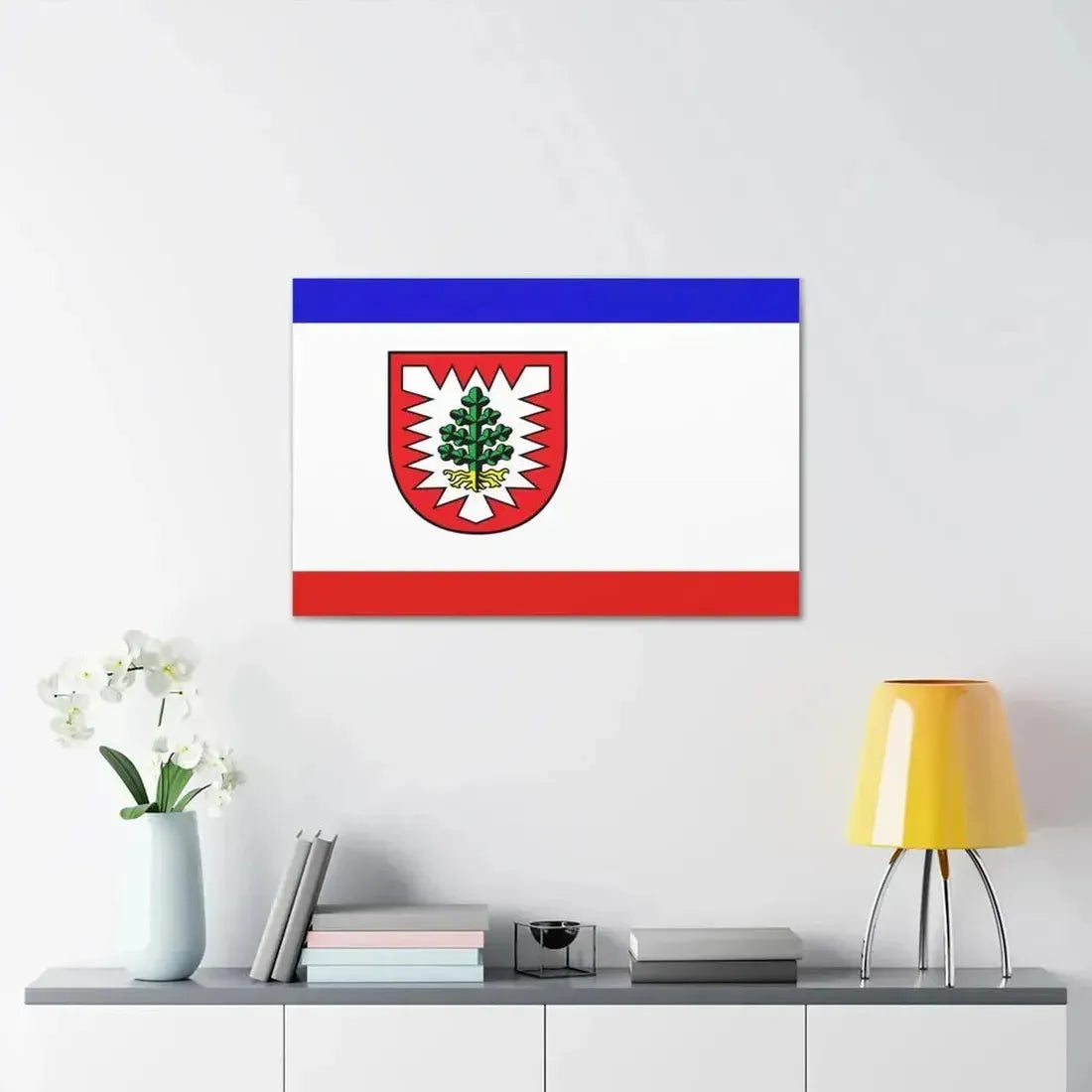 Flag of Pinneberg Germany - Canvas Wall Art - The Sticker Space