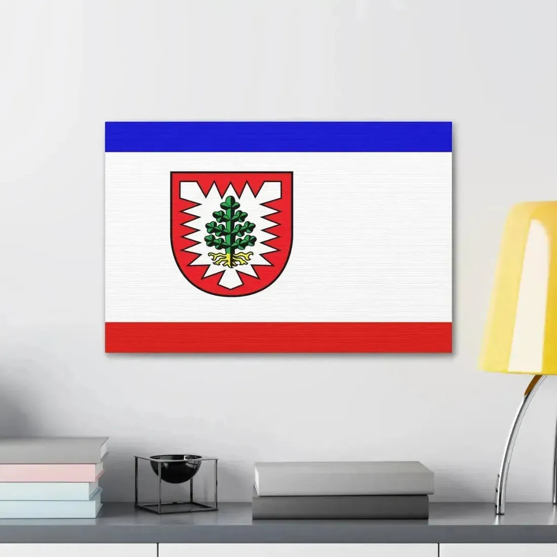 Flag of Pinneberg Germany - Canvas Wall Art - The Sticker Space