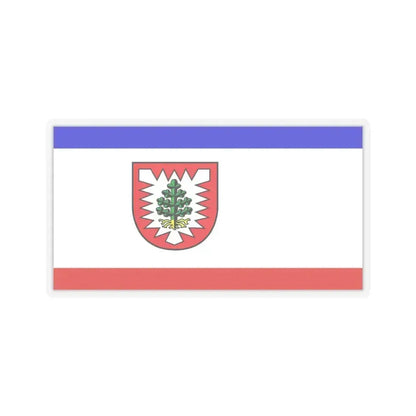 Flag of Pinneberg Germany - STICKER Vinyl Kiss-Cut Decal 3 Inch Transparent - The Sticker Space