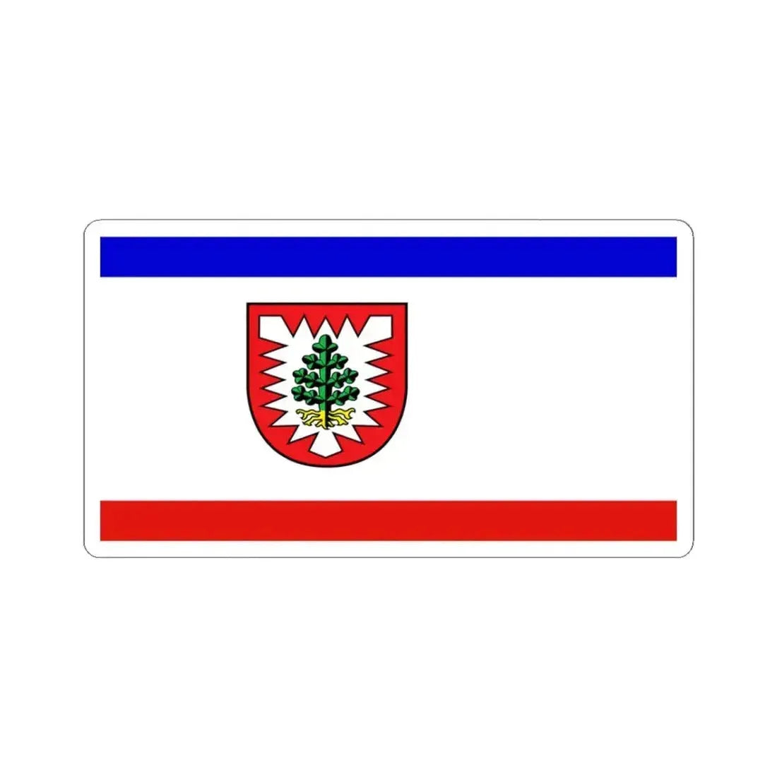 Flag of Pinneberg Germany - STICKER Vinyl Kiss-Cut Decal 3 Inch White - The Sticker Space