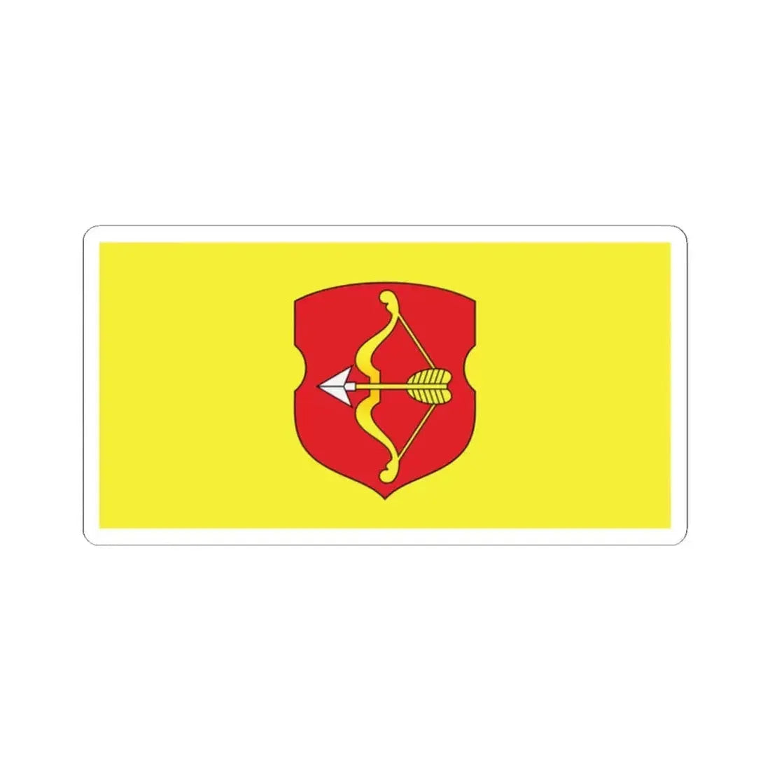 Flag of Pinsk (Belarus) STICKER Vinyl Kiss-Cut Decal 2 Inch White - The Sticker Space