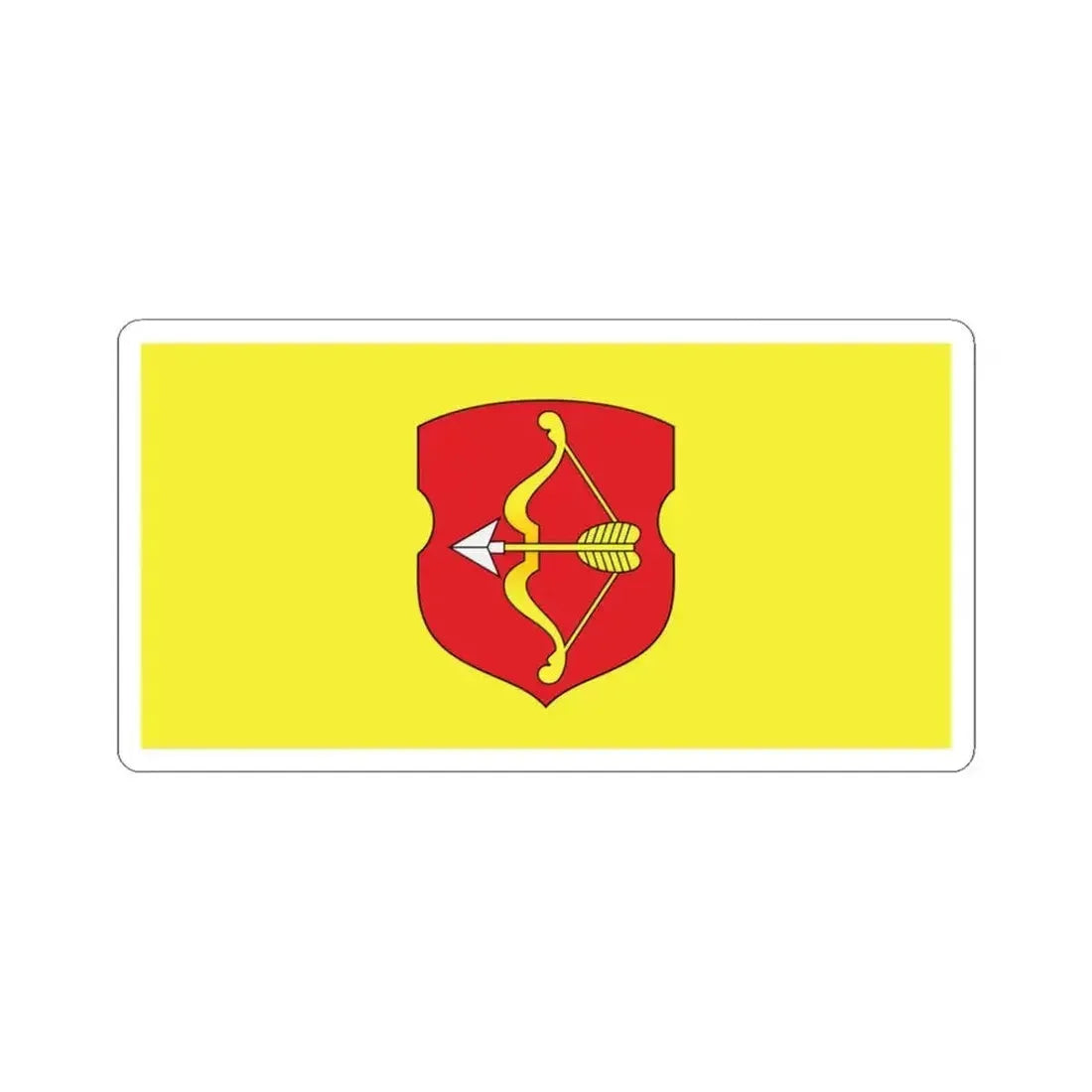 Flag of Pinsk (Belarus) STICKER Vinyl Kiss-Cut Decal 3 Inch White - The Sticker Space