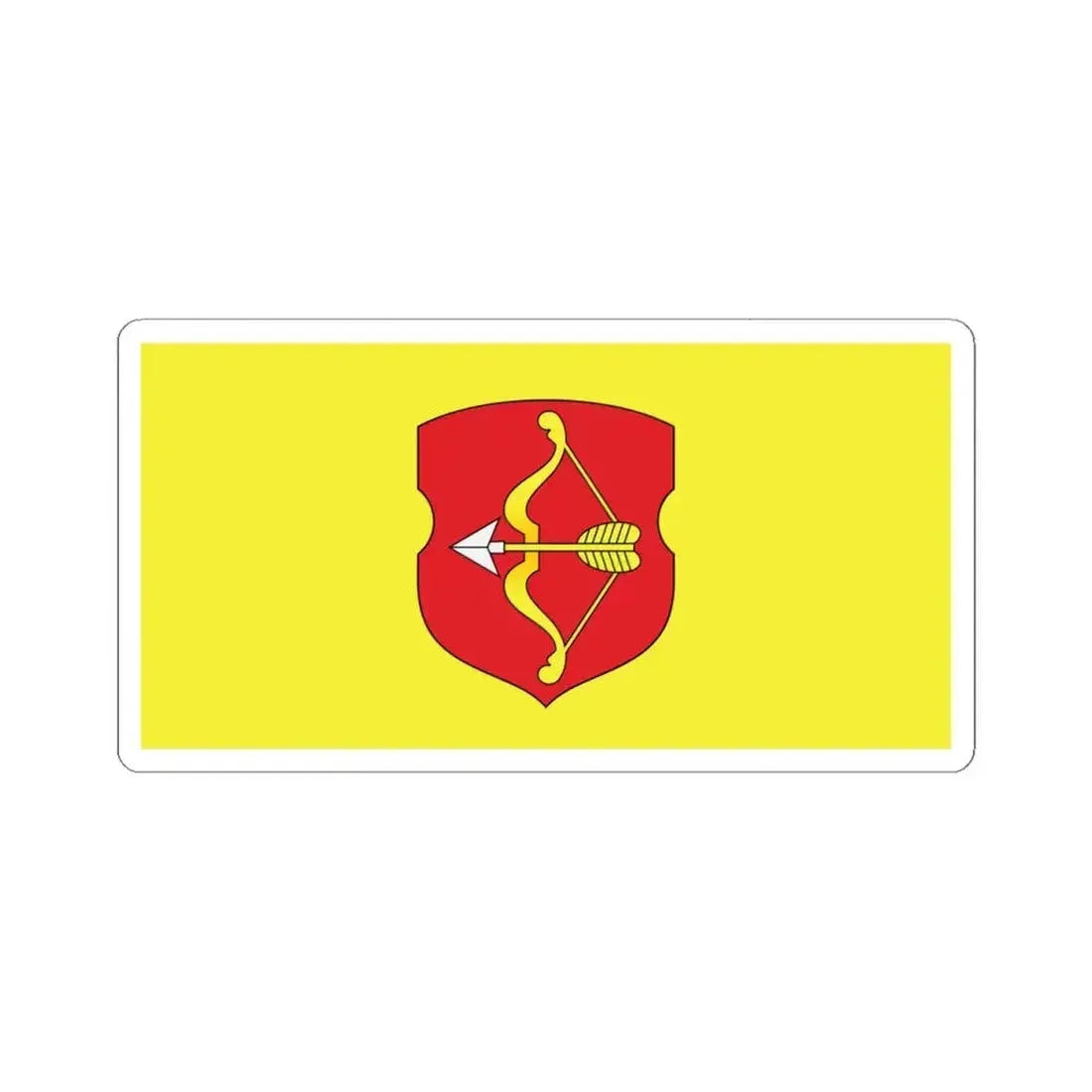 Flag of Pinsk (Belarus) STICKER Vinyl Kiss-Cut Decal 4 Inch White - The Sticker Space