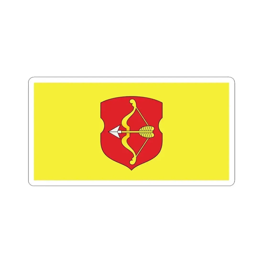 Flag of Pinsk (Belarus) STICKER Vinyl Kiss-Cut Decal 6 Inch White - The Sticker Space