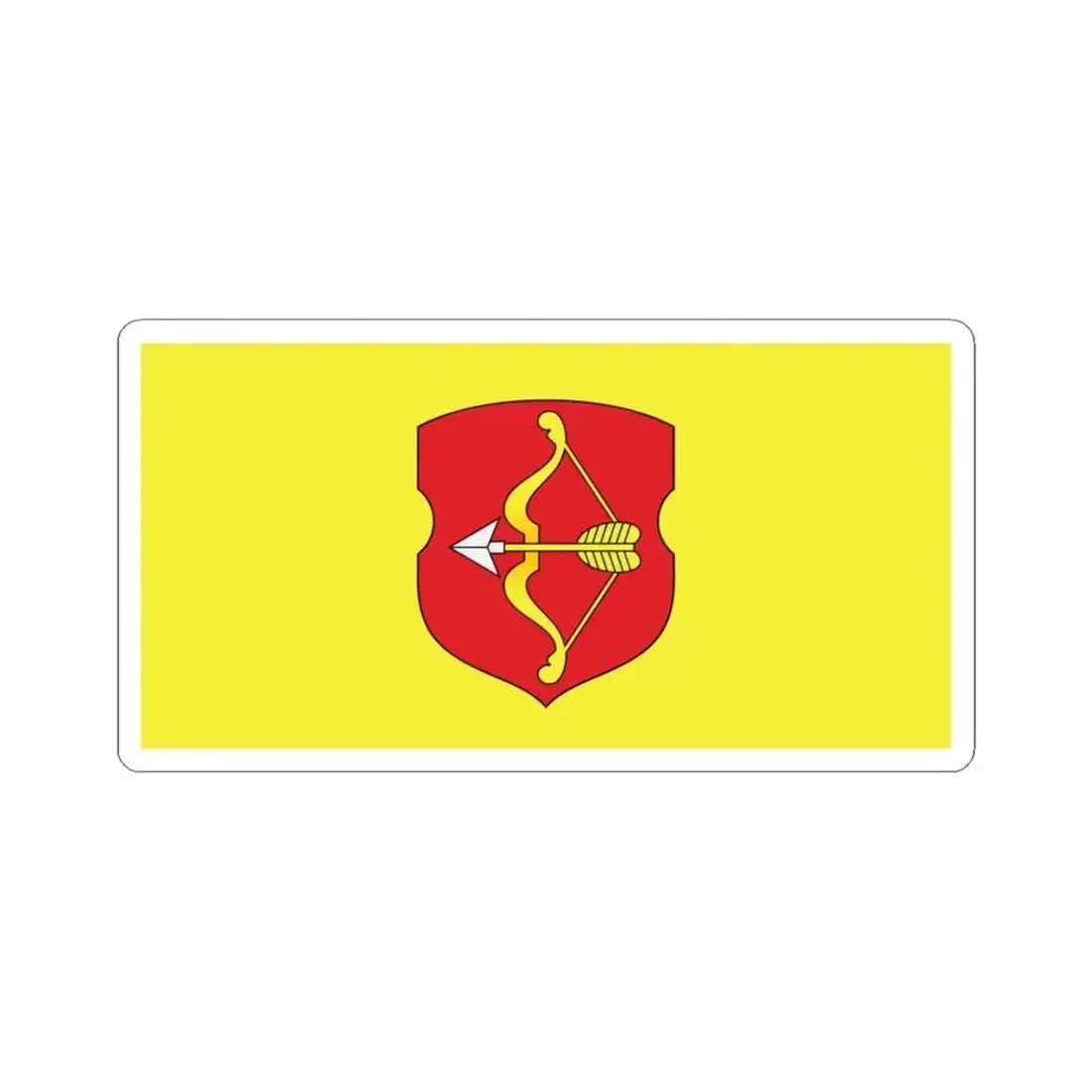 Flag of Pinsk Russia - STICKER Vinyl Kiss-Cut Decal 3 Inch White - The Sticker Space