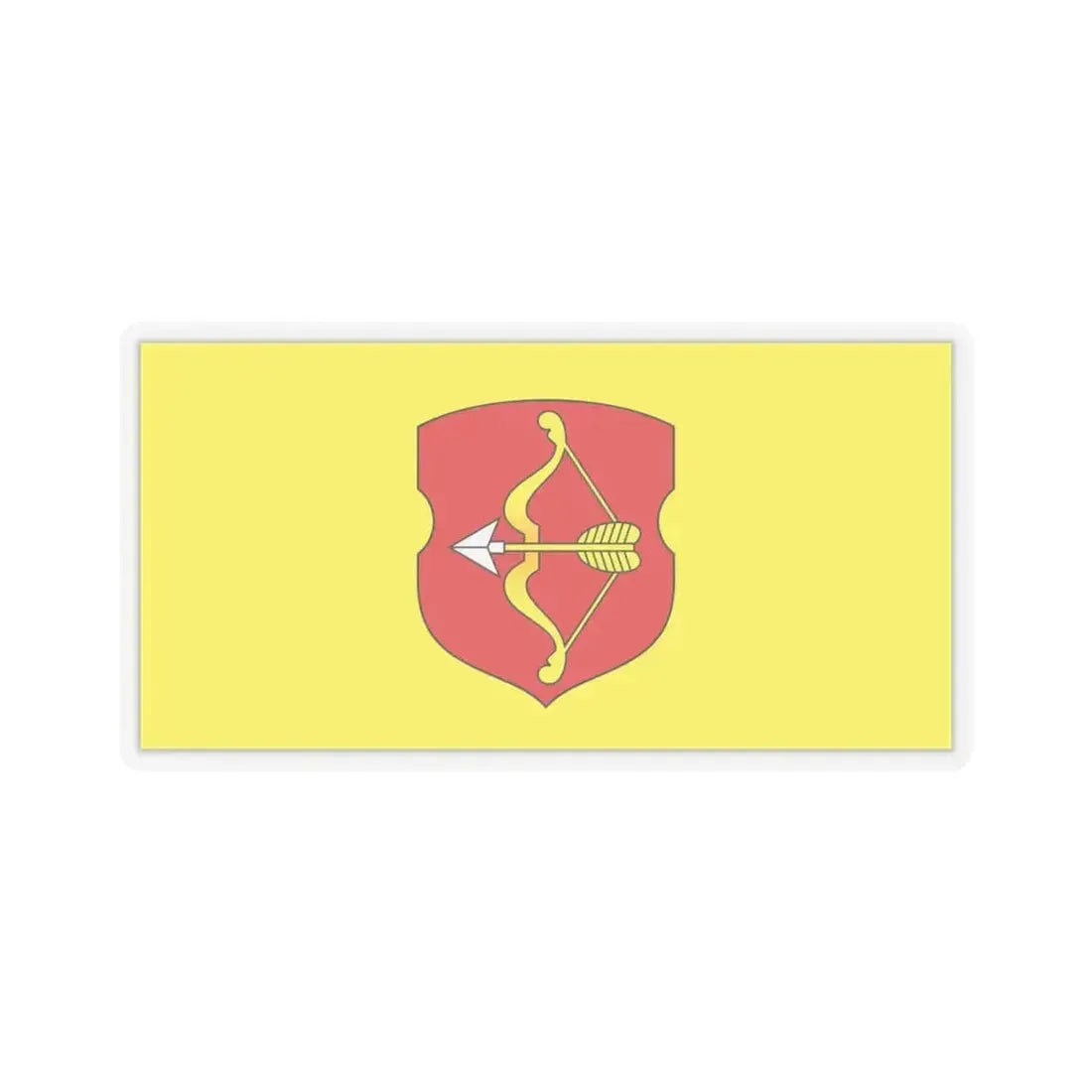Flag of Pinsk Russia - STICKER Vinyl Kiss-Cut Decal 4 Inch Transparent - The Sticker Space
