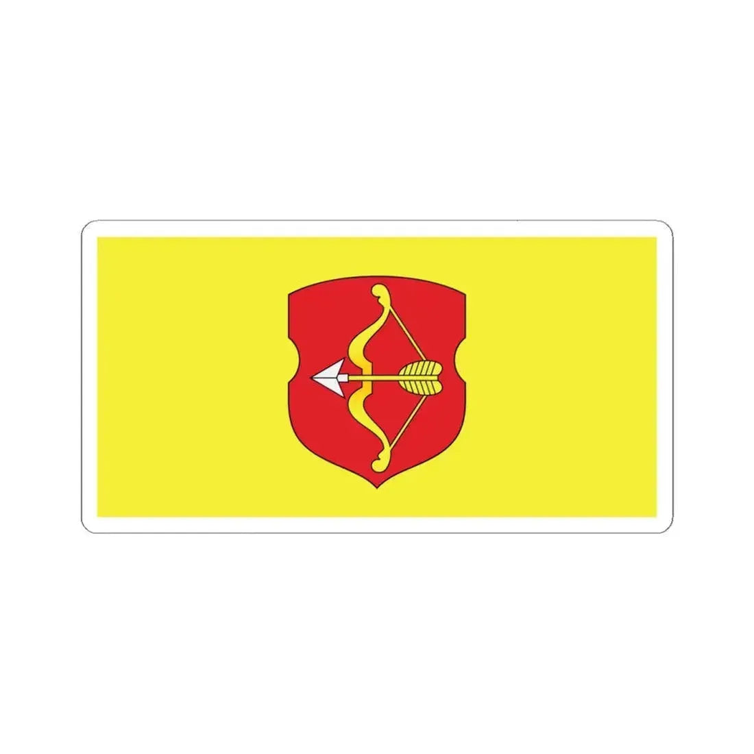 Flag of Pinsk Russia - STICKER Vinyl Kiss-Cut Decal 4 Inch White - The Sticker Space