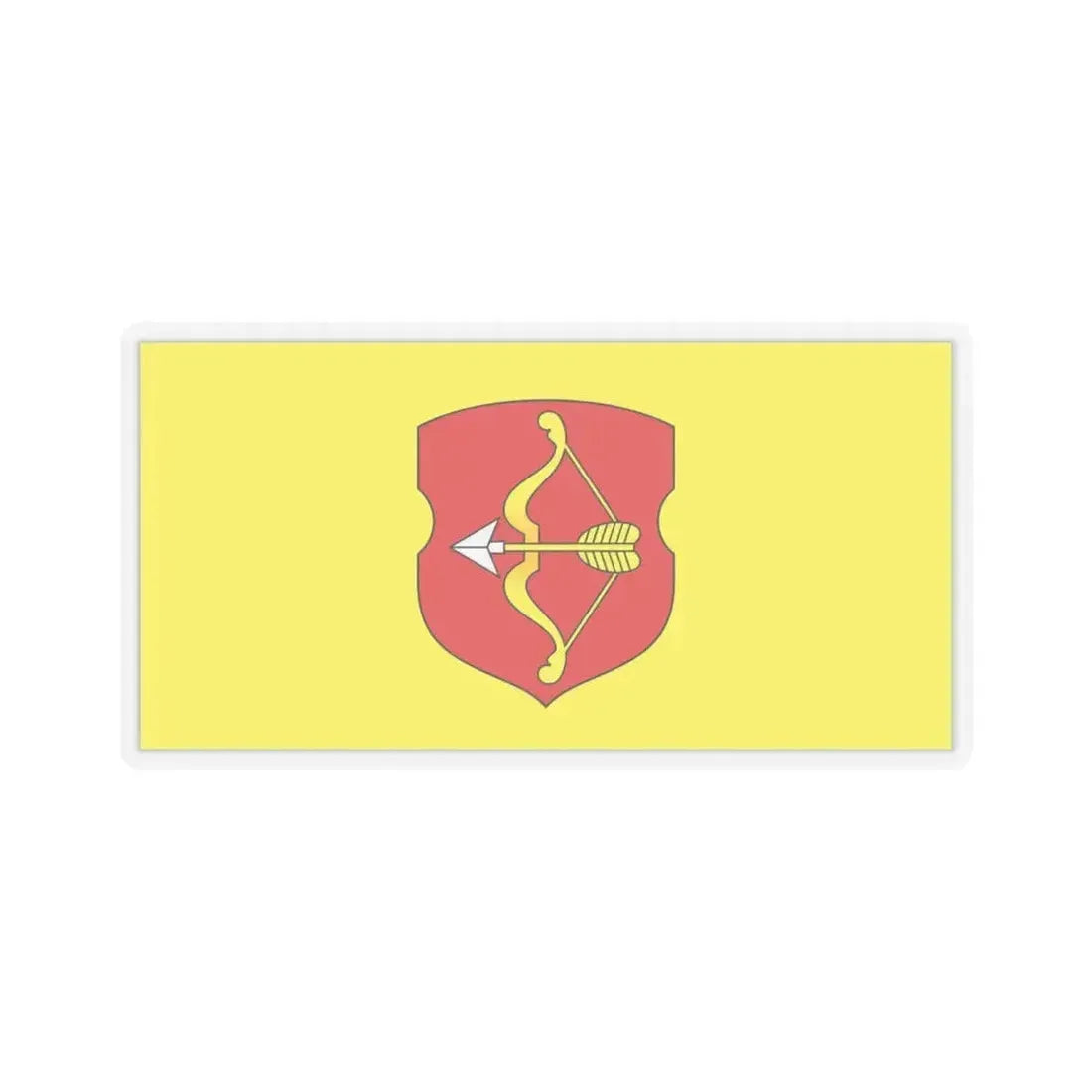 Flag of Pinsk Russia - STICKER Vinyl Kiss-Cut Decal 6 Inch Transparent - The Sticker Space