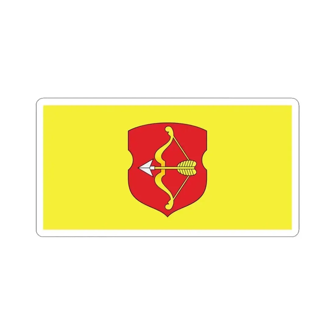 Flag of Pinsk Russia - STICKER Vinyl Kiss-Cut Decal 6 Inch White - The Sticker Space